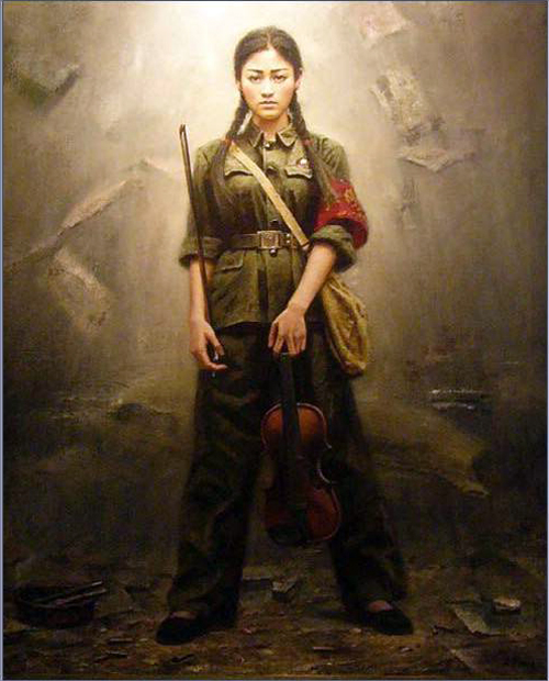 《女红卫兵》油画