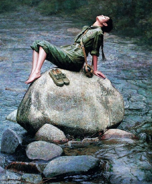 《女红卫兵》油画