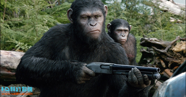 《猩球黎明》猩猩王骑马拿冲锋!