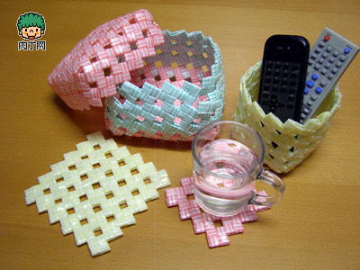 教你吸管编织收纳筐的基本编法