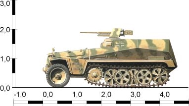 sdkfz 250/3 半履带装甲车 装备1x7.92mm mg42机枪sdkfz 251/2 ausf.