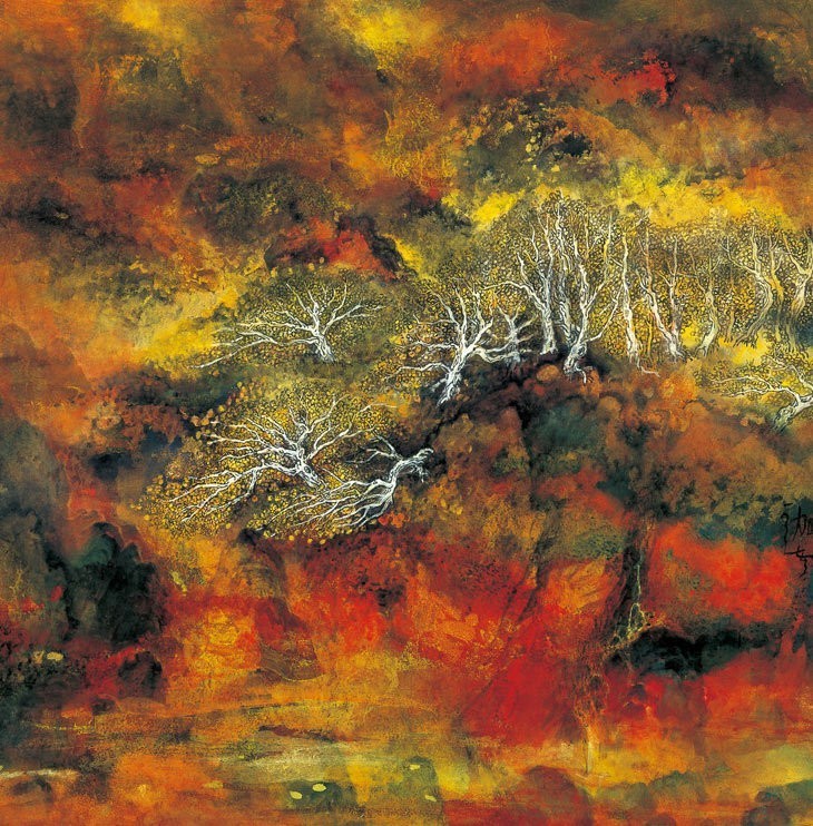 王迦南重彩绘画作品欣赏