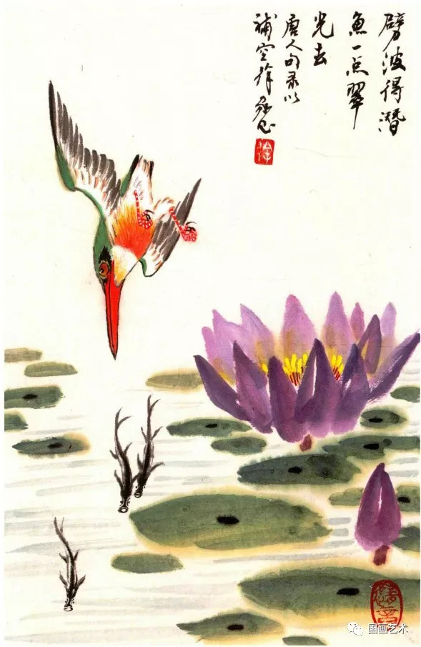 翠鳥 睡蓮鶺鴒 芙蓉赤翡翠 荷花百勞 烏棲鍾馗鳥 雀梅松鴉 黑松畫眉