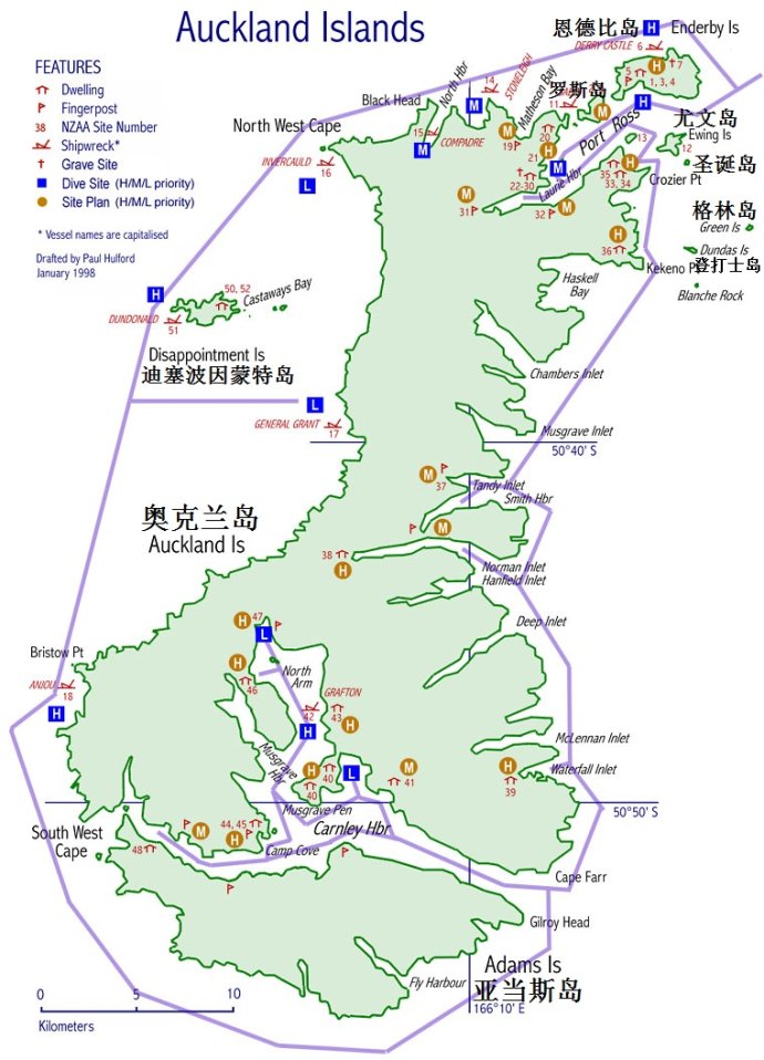 植物奥克兰群岛卫星图奥克兰群岛地图奥克兰群岛地图奥克兰群岛一景色
