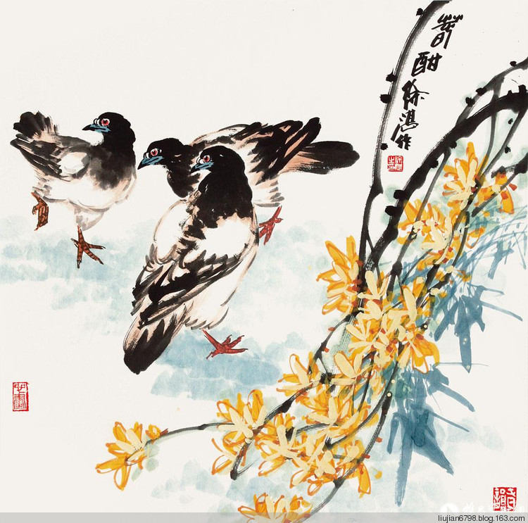 《书画频道》的《跟徐湛学国画》栏目向全国电视观众讲授花鸟画技法和