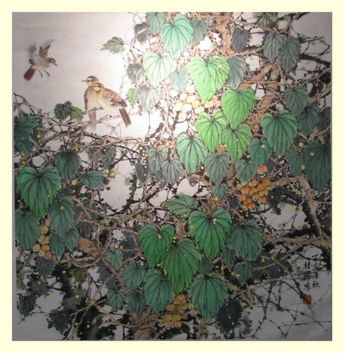 描述:68cm*68cm照片名称:林风眠作品照片名称:画家苗再新作品《鹤乡》