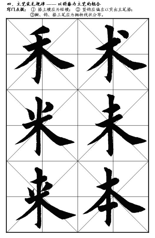 毛笔楷书入门(中)