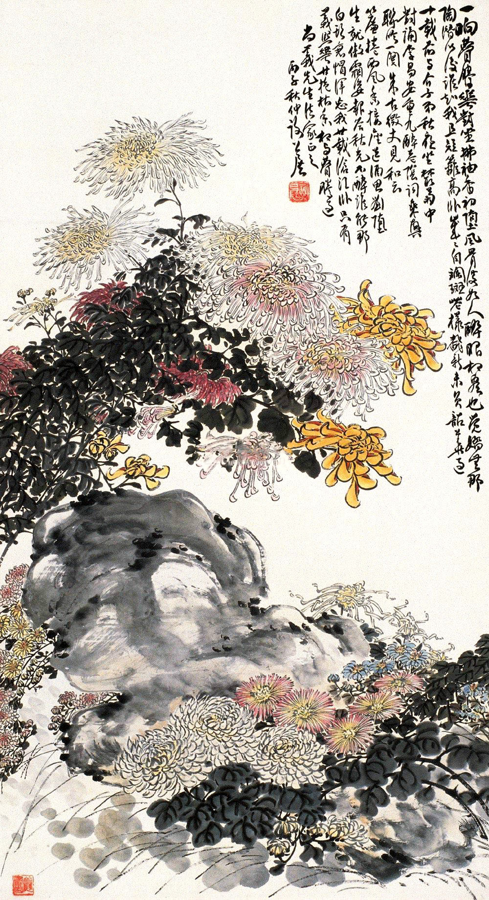 国画写意菊花精品100幅