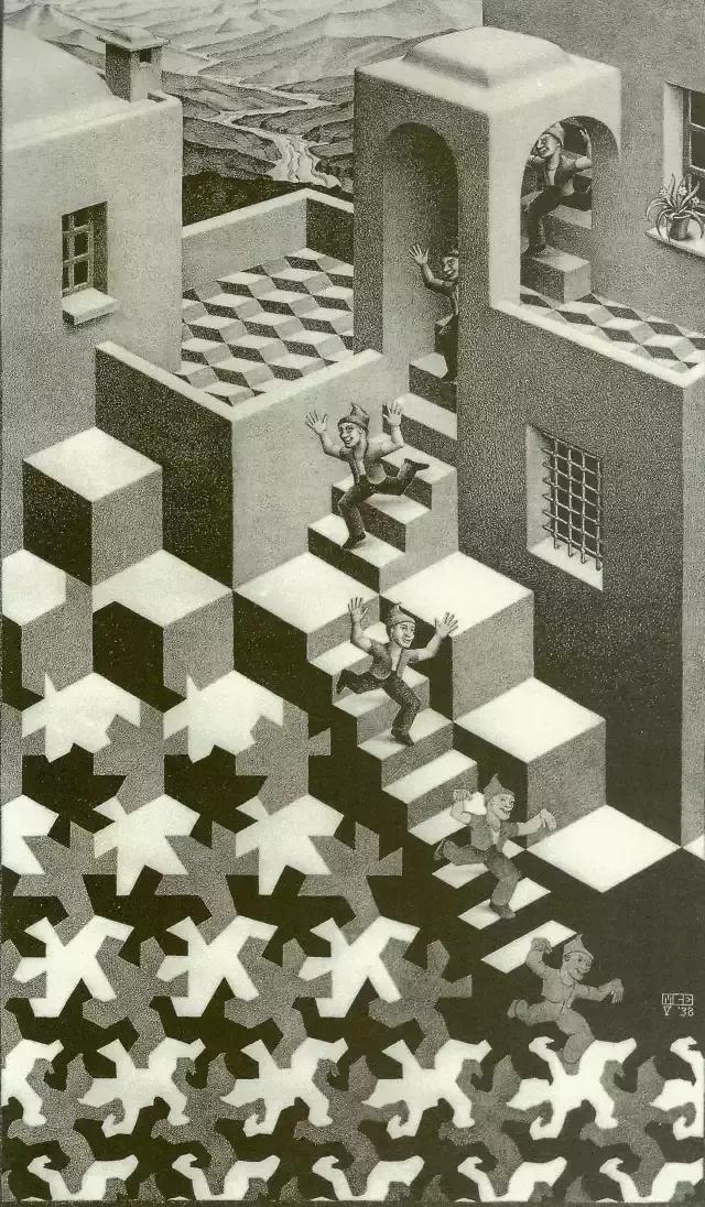 观景楼石版埃舍尔(瑞士)1958被践踏的花石版夏加尔(俄)夏令时石版