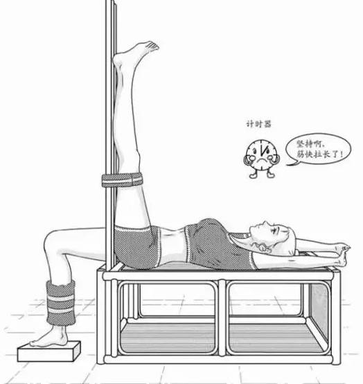 打开腿部经络延长青春的拉筋法教学