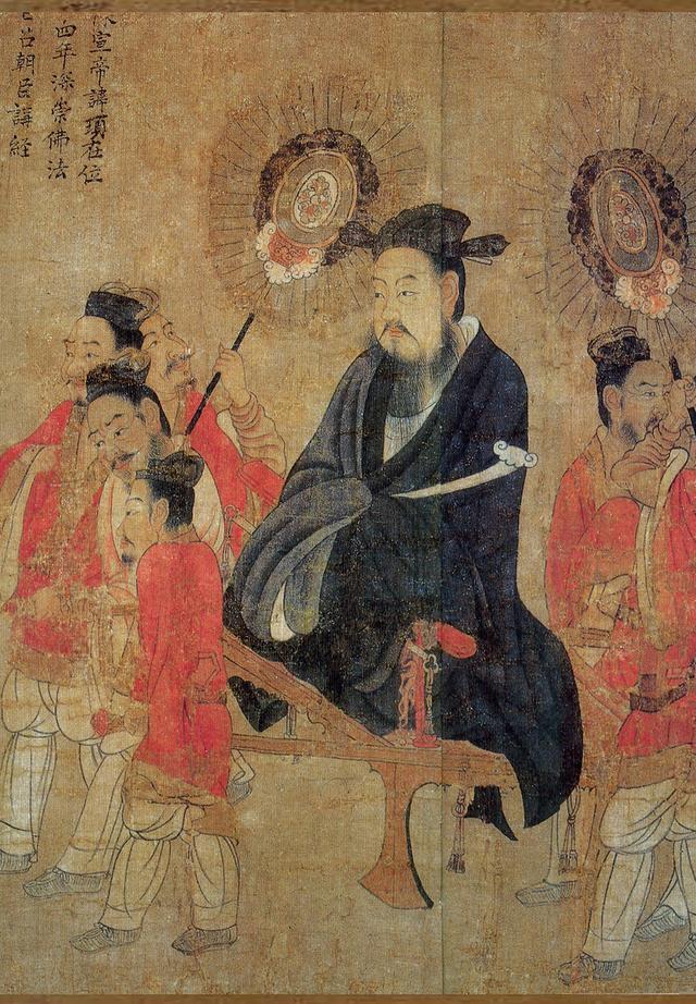 唐阎立本历代帝王图卷美国波士顿美术馆藏