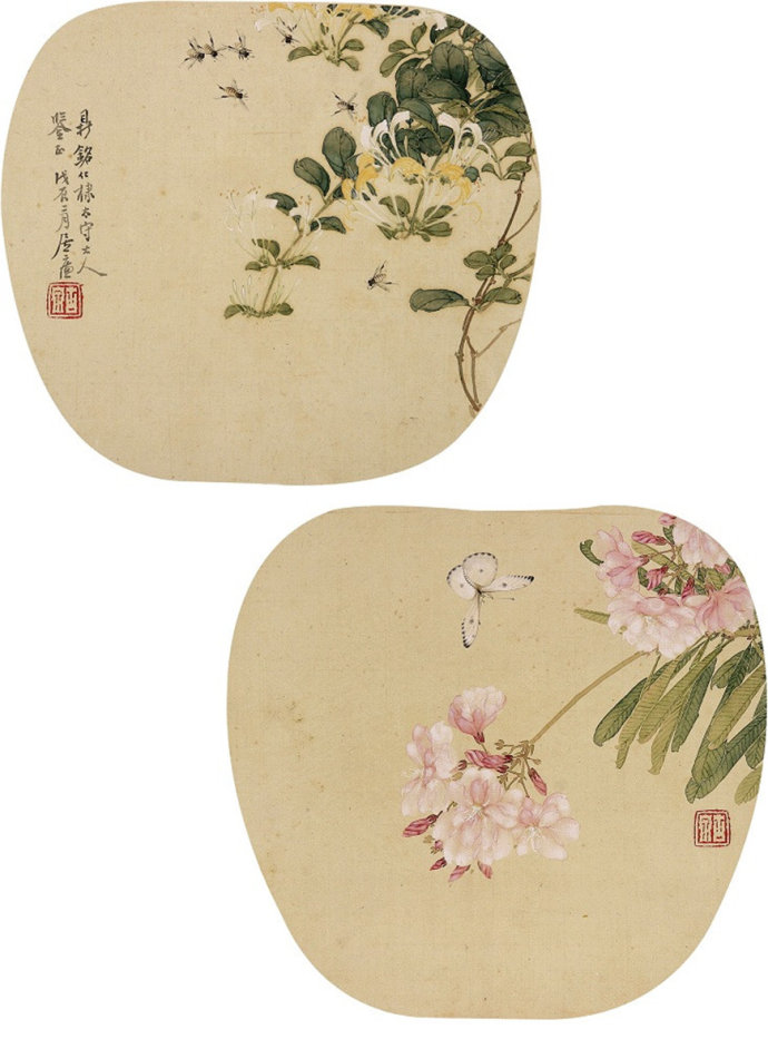 国画清居廉绘扇面作品欣赏2