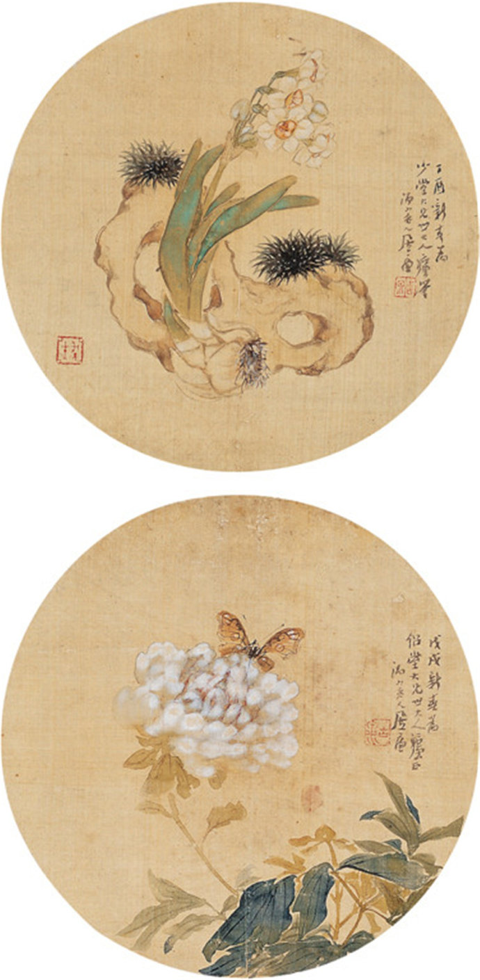 国画清居廉绘扇面作品欣赏2