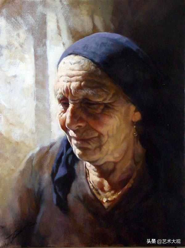 意大利画家尼斯特里诺女性肖像油画作品欣赏