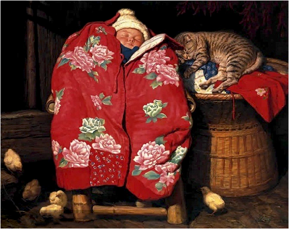农村题材油画