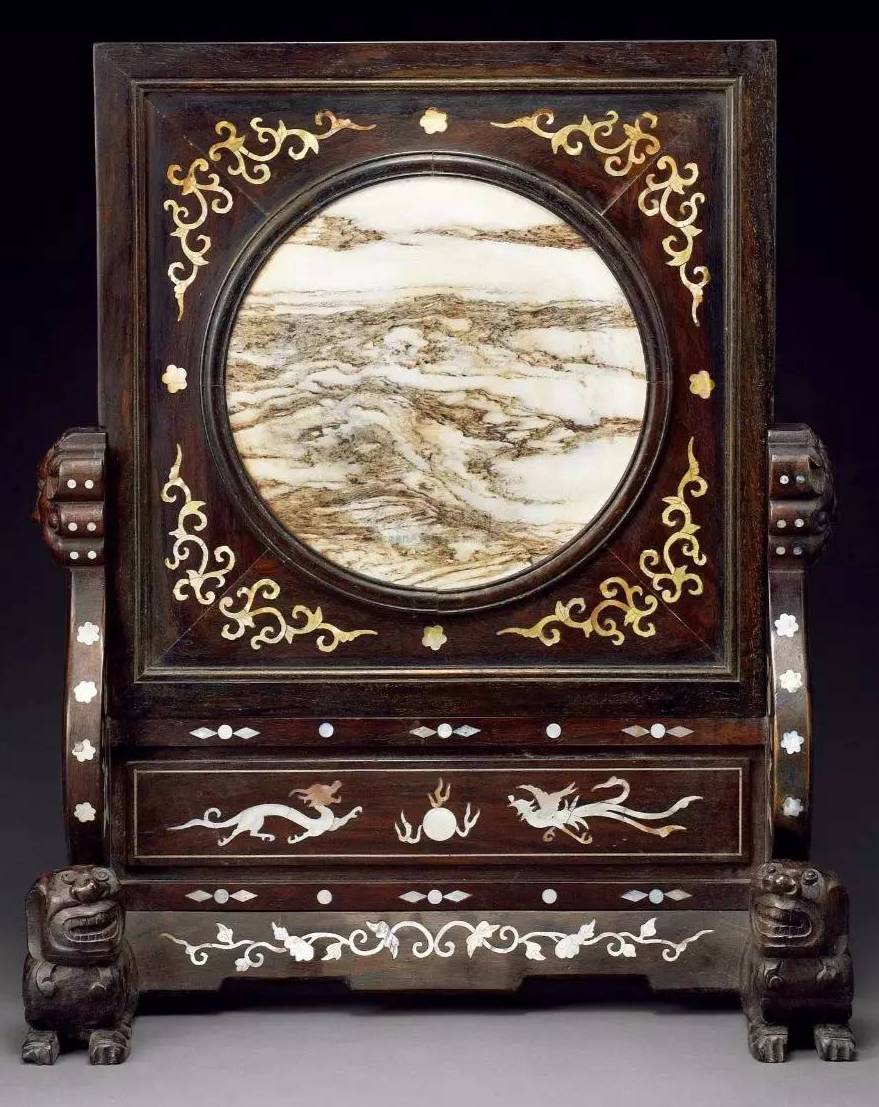 留园三宝之云南大理石屏风