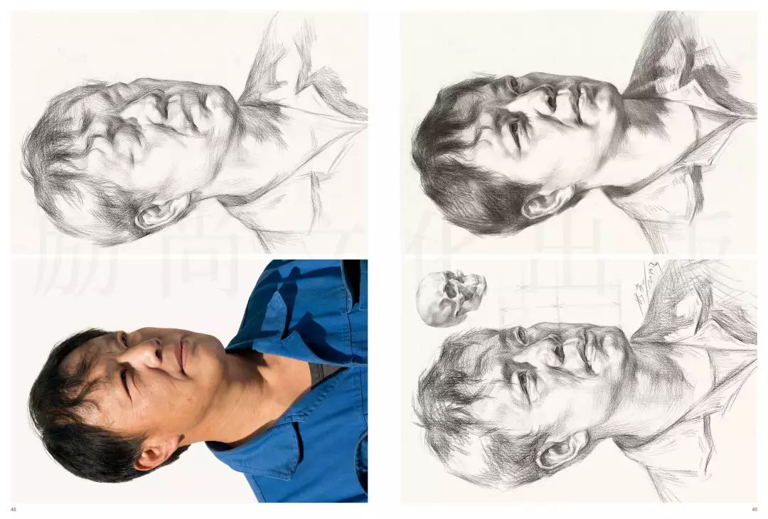 素描名师李世光巅峰素描头像结构3首创推形讲解让你一点就通