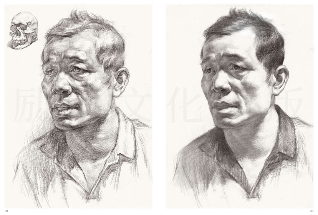 素描名师李世光巅峰素描头像结构3首创推形讲解让你一点就通