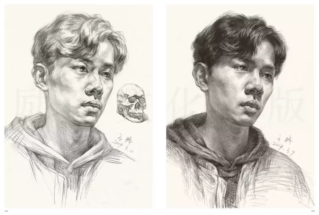 素描名师李世光巅峰素描头像结构3首创推形讲解让你一点就通