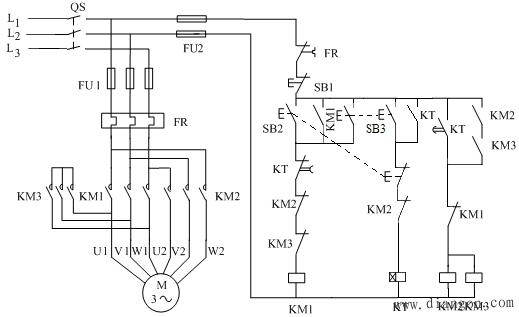 三相交流异步电动机的调速控制电路