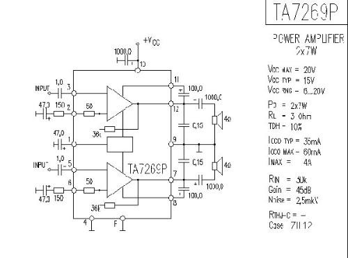 tda7269电路图 2x10w 