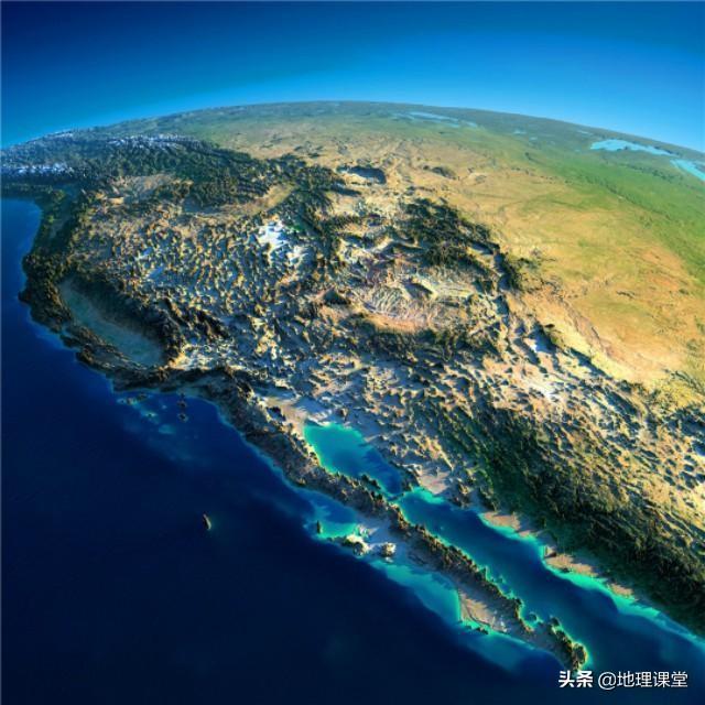 世界各大洲3d立体地形图