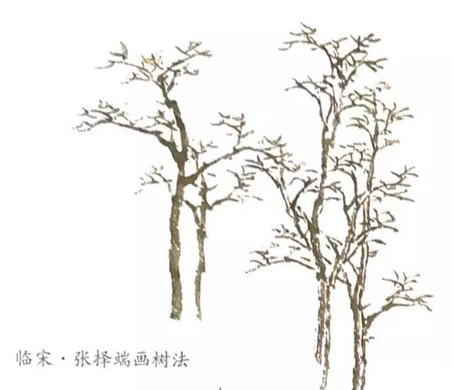 国画技法树木的画法步骤与作品欣赏