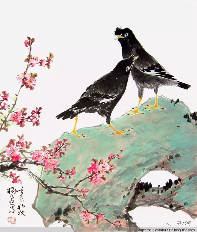 著名画家梅若先生画石头41