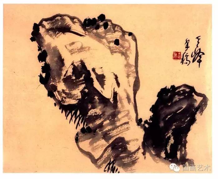 孙其峰示范石头画法很详细1