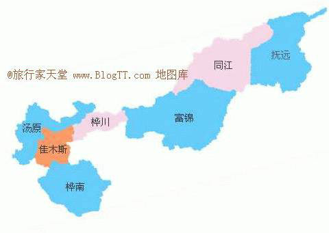 黑龙江省行政区划图