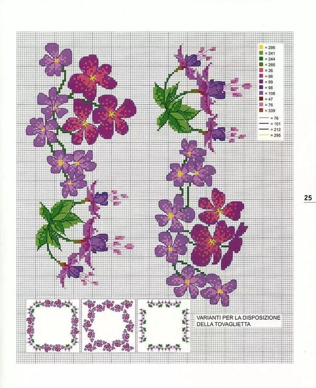 45款十字绣花朵图样太实用了花型都超美新手收藏练习