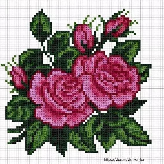 45款十字绣花朵图样太实用了花型都超美新手收藏练习