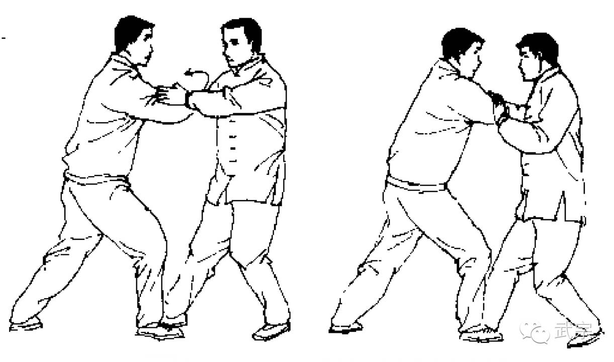 太极推手双推手合步四正手