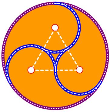 一分为三太极图