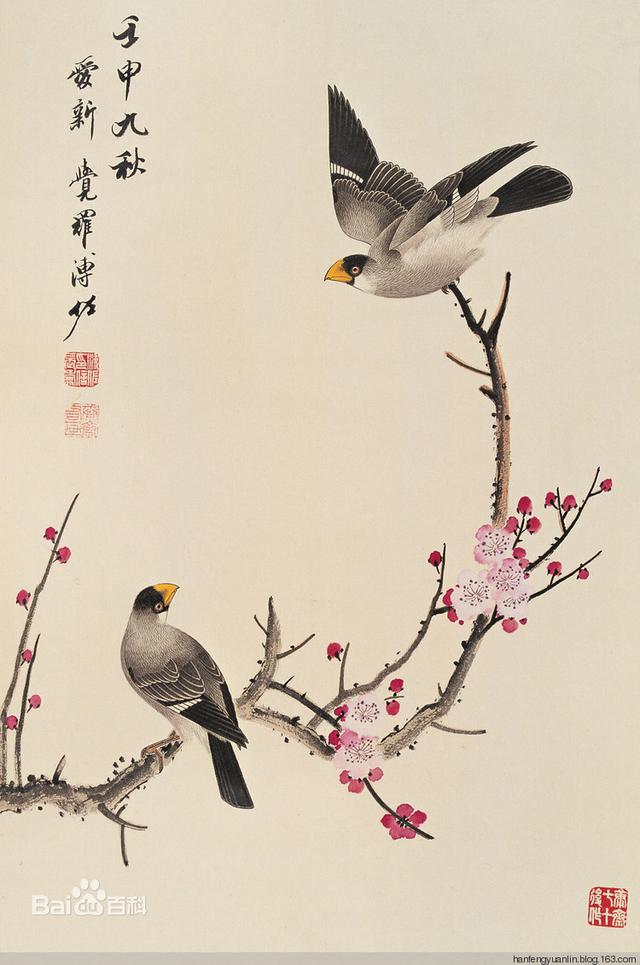 清贵灵逸溥佐花鸟画