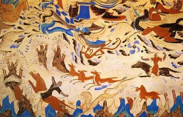 变之耕稼图文殊变狩猎图四商斓茏佑肫腥ɑ浠怯髌泛游鹘诙仁