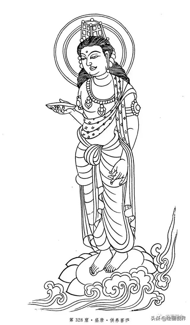 白描佛像不会画教你常见50种佛像线稿画法简单易学快来临摹