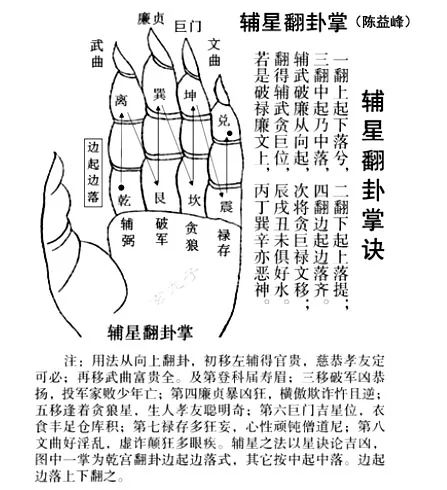 注解:净阴净阳水法可以用辅星翻卦掌法得来.