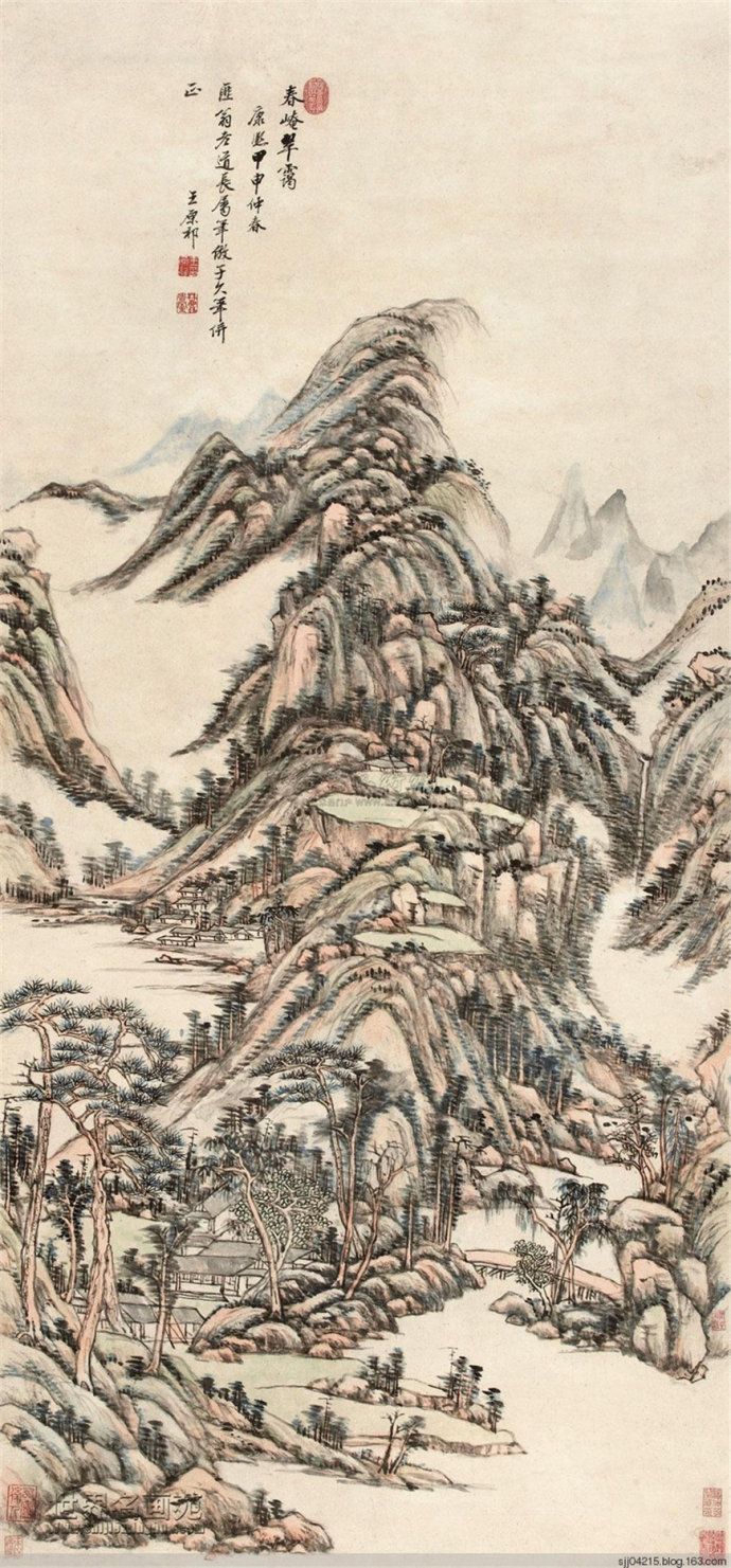 王原祁 (1642-1715)是王时敏之孙,从小摹习宋元名家真迹,一生拜倒在