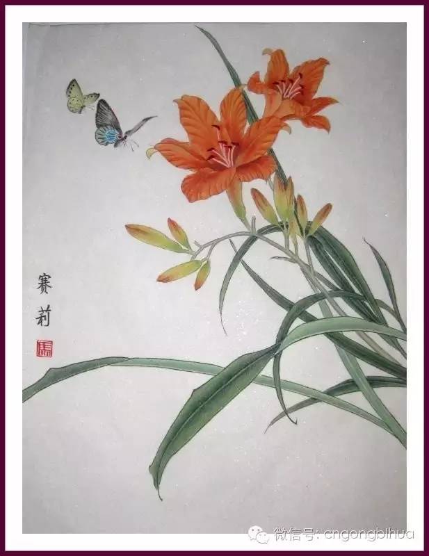 国画工笔花鸟 马赛莉作品
