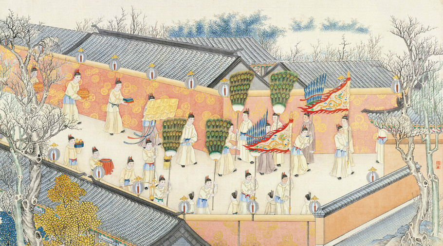 61,贵妃省亲锦幕挡严62,皇恩重元妃省父母,贾母阖祖迎接贵妃63,坐龙舟