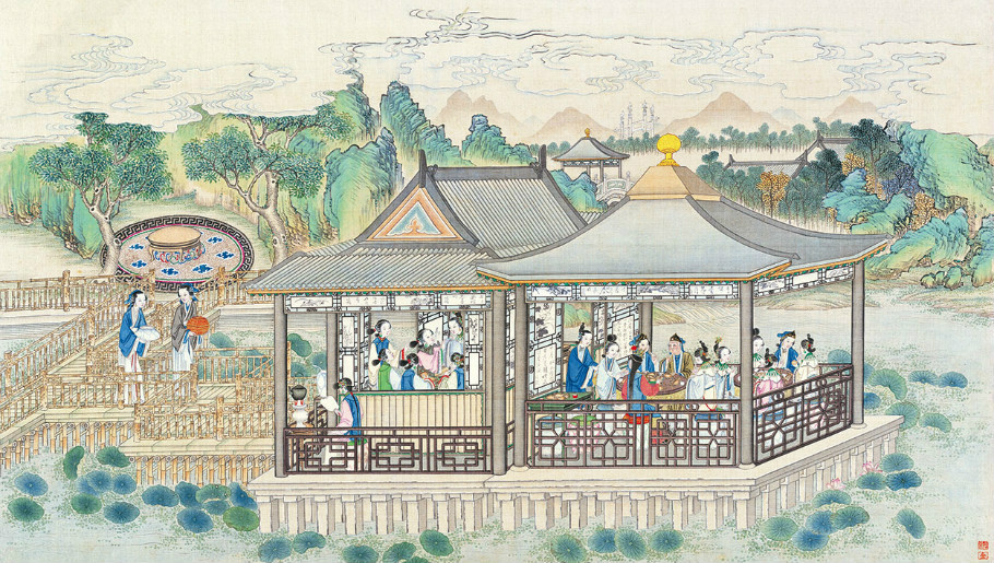 清代孙温工笔画红楼梦绘全本二