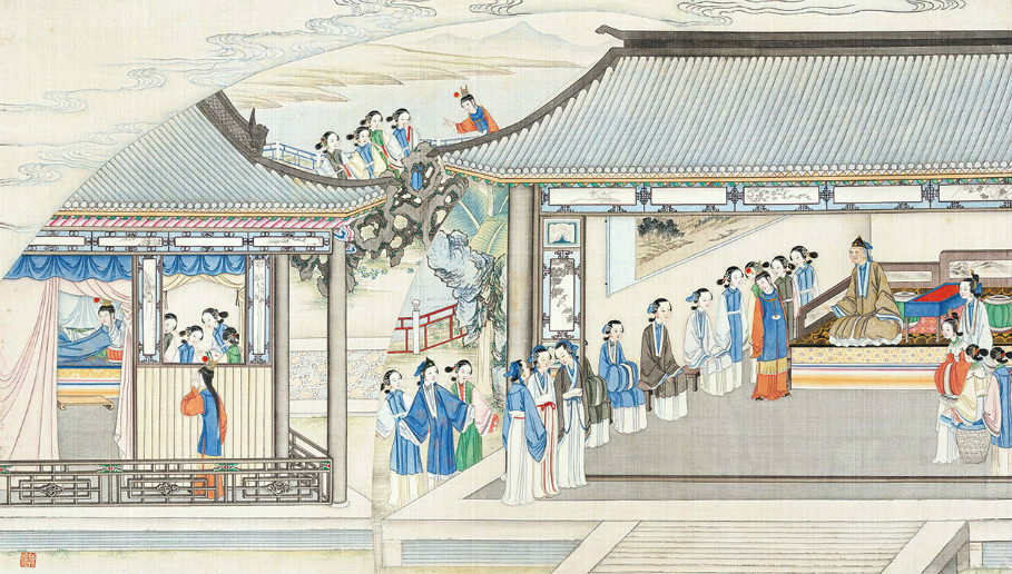 清代孙温工笔画红楼梦绘全本二