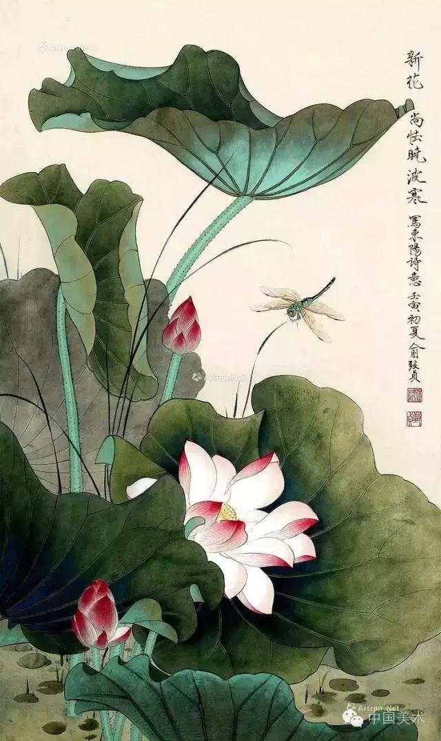 工笔画荷花值得欣赏感谢分享转发