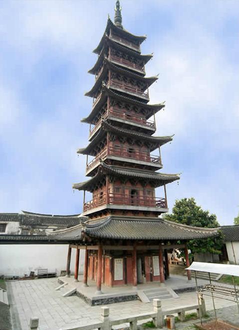 江苏昆山千灯秦峰塔(网络照片)延福寺秦峰塔始建于梁武帝天监二年(503