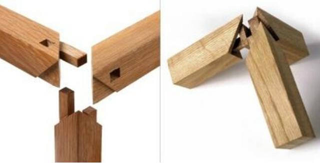 三根木头榫卯结构图片