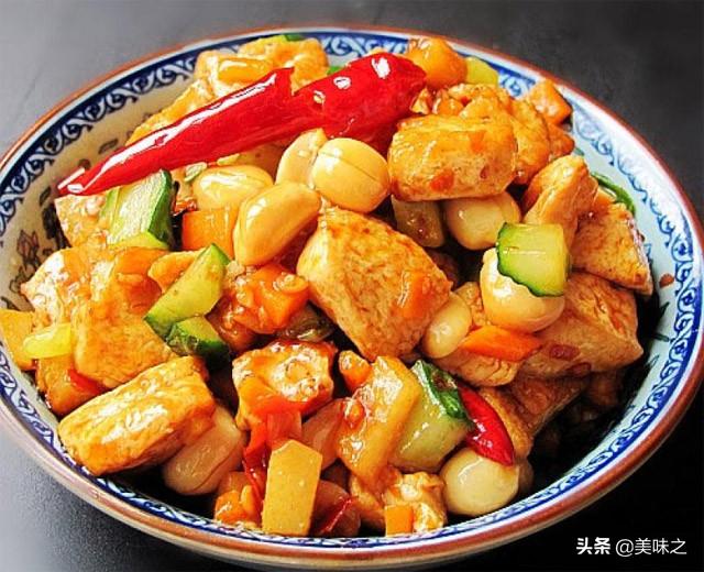15种宫保豆腐的家常做法菜品se泽红润味道鲜辣甜香
