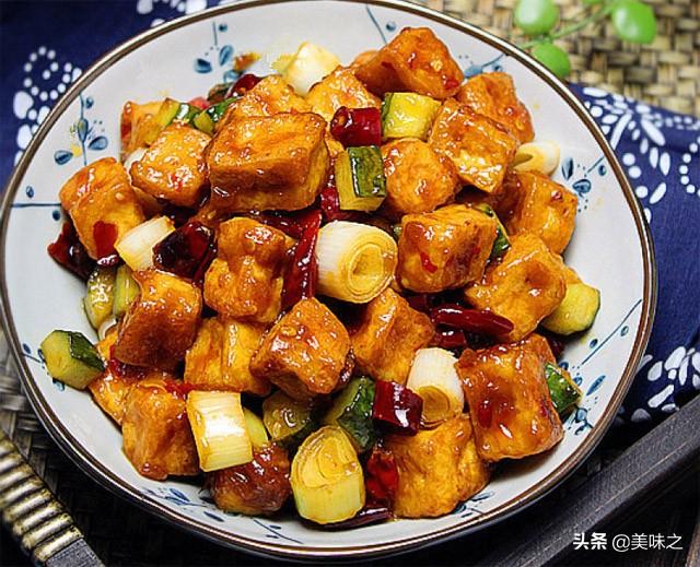 15种宫保豆腐的家常做法菜品se泽红润味道鲜辣甜香
