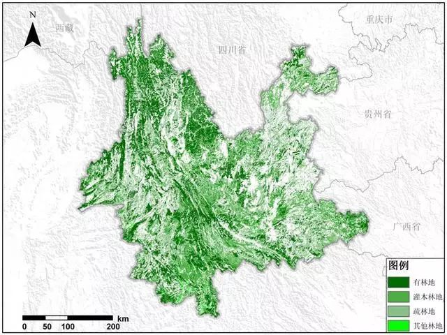 中国的森林覆盖率