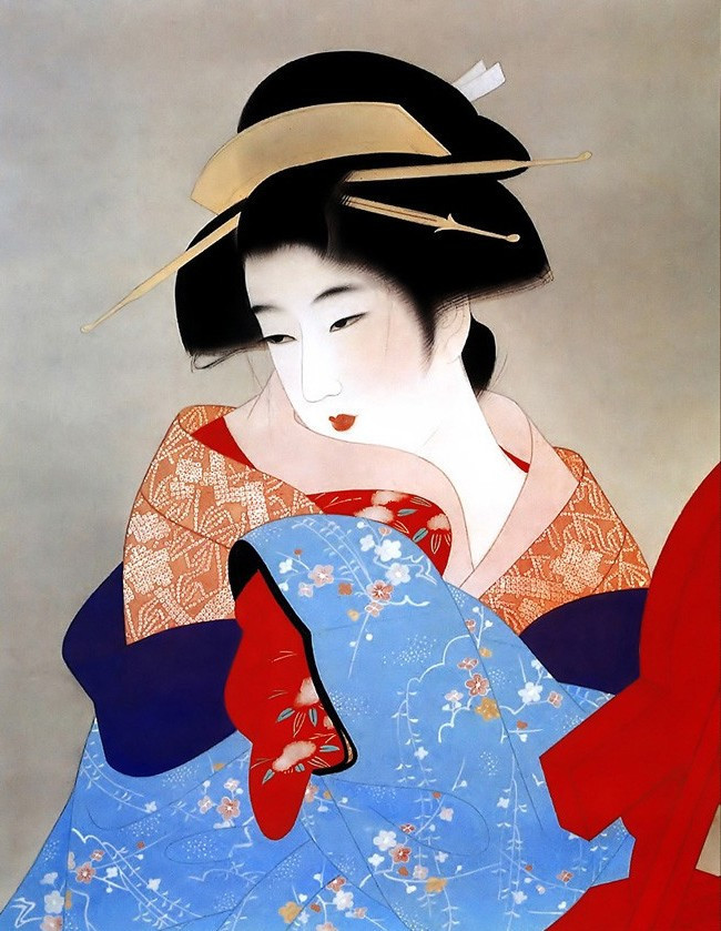 日本画家伊东深水いとうしんすい作品